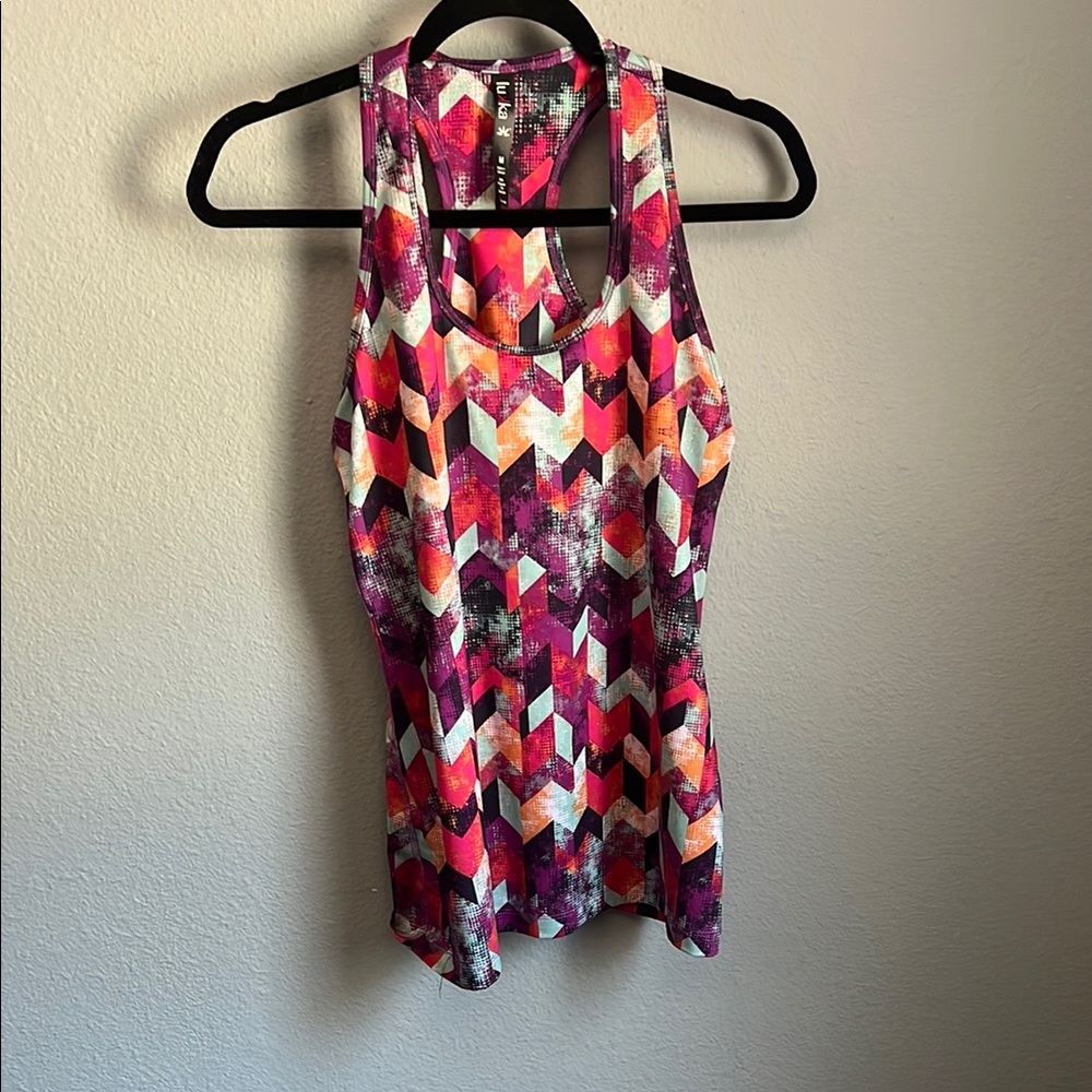 Colorful Geometric Women's Athletic Tank Top
